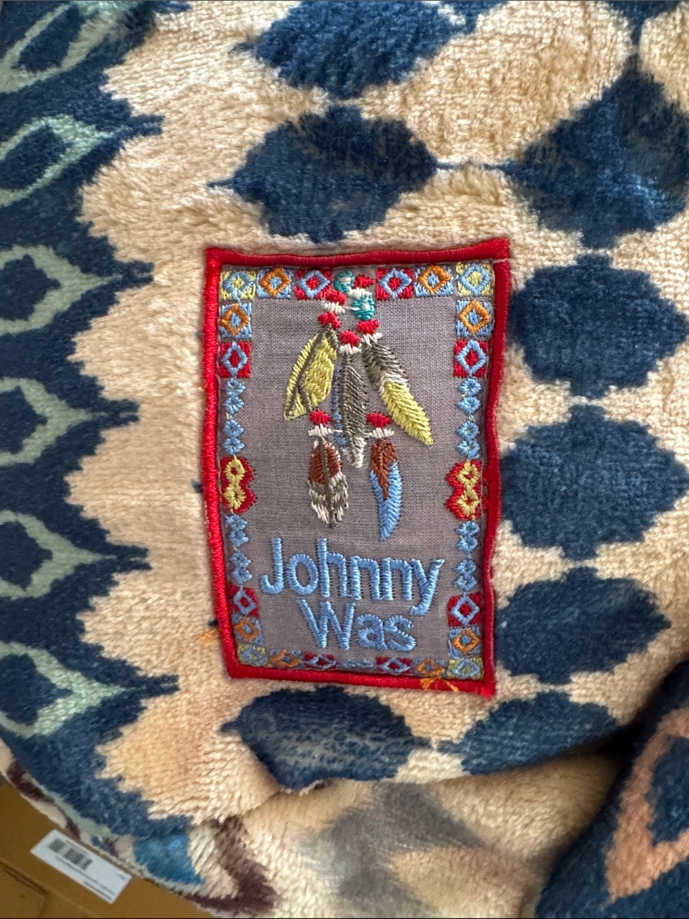 Johnny Was Multicolor Patterned Blanket - Picture 2 of 3